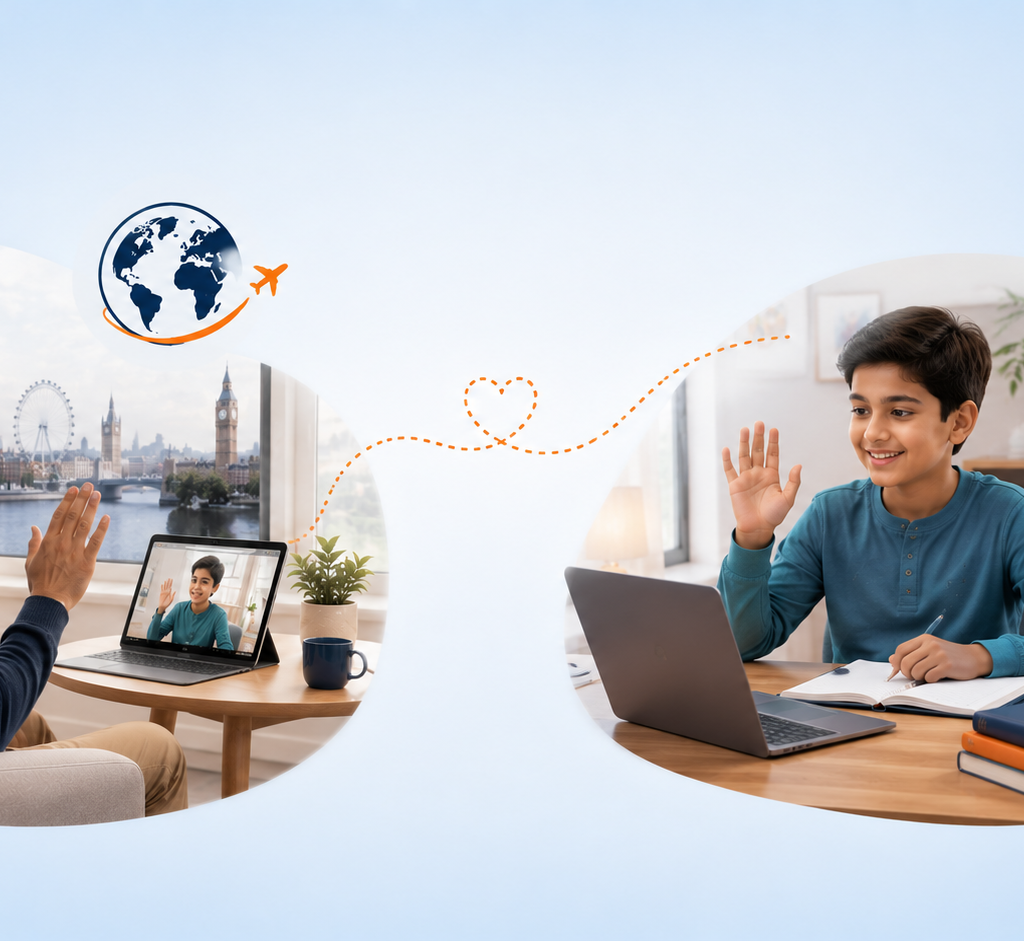 Overseas Pakistani parents supporting their child's education remotely